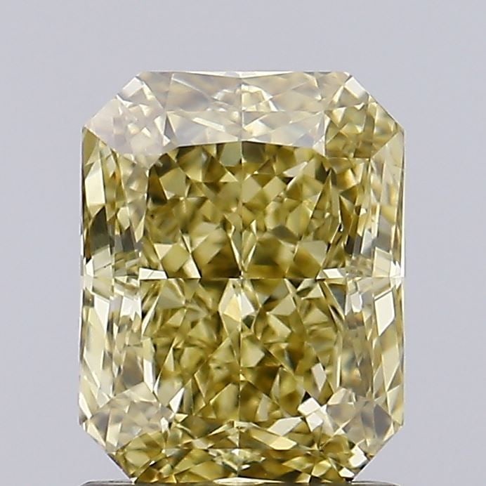 Loose Diamond - RADIANT 1.35ct Fancy Gray Yellow VS1: Loose Diamond - RADIANT 1.35ct Fancy Gray Yellow VS1 Source: This is a real non-mined Diamond that has been grown in a lab Shape: RADIANT Carats: 1.35 Color: Fancy Gray Yellow Certification: IGI Video