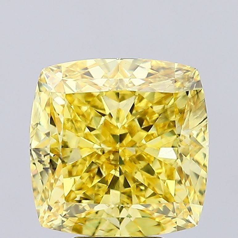 Loose Diamond - CUSHION MODIFIED 8.16ct Fancy Vivid Yellow SI1: Loose Diamond - CUSHION MODIFIED 8.16ct Fancy Vivid Yellow SI1 Source: This is a real non-mined Diamond that has been grown in a lab Shape: CUSHION MODIFIED Carats: 8.16 Color: Fancy Vivid Yellow Cert