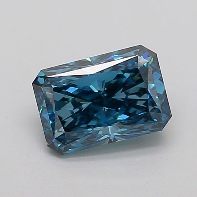 Loose Diamond - RADIANT 1.35ct Fancy Vivid Greenish Blue VS1: Loose Diamond - RADIANT 1.35ct Fancy Vivid Greenish Blue VS1 Source: This is a real non-mined Diamond that has been grown in a lab Shape: RADIANT Carats: 1.35 Color: Fancy Vivid Greenish Blue Certific