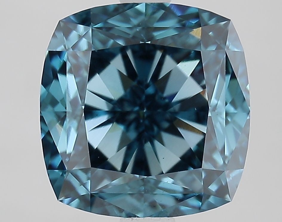 Loose Diamond - CUSHION MODIFIED 3.75ct Fancy Vivid Blue VS1: Loose Diamond - CUSHION MODIFIED 3.75ct Fancy Vivid Blue VS1 Source: This is a real non-mined Diamond that has been grown in a lab Shape: CUSHION MODIFIED Carats: 3.75 Color: Fancy Vivid Blue Certific
