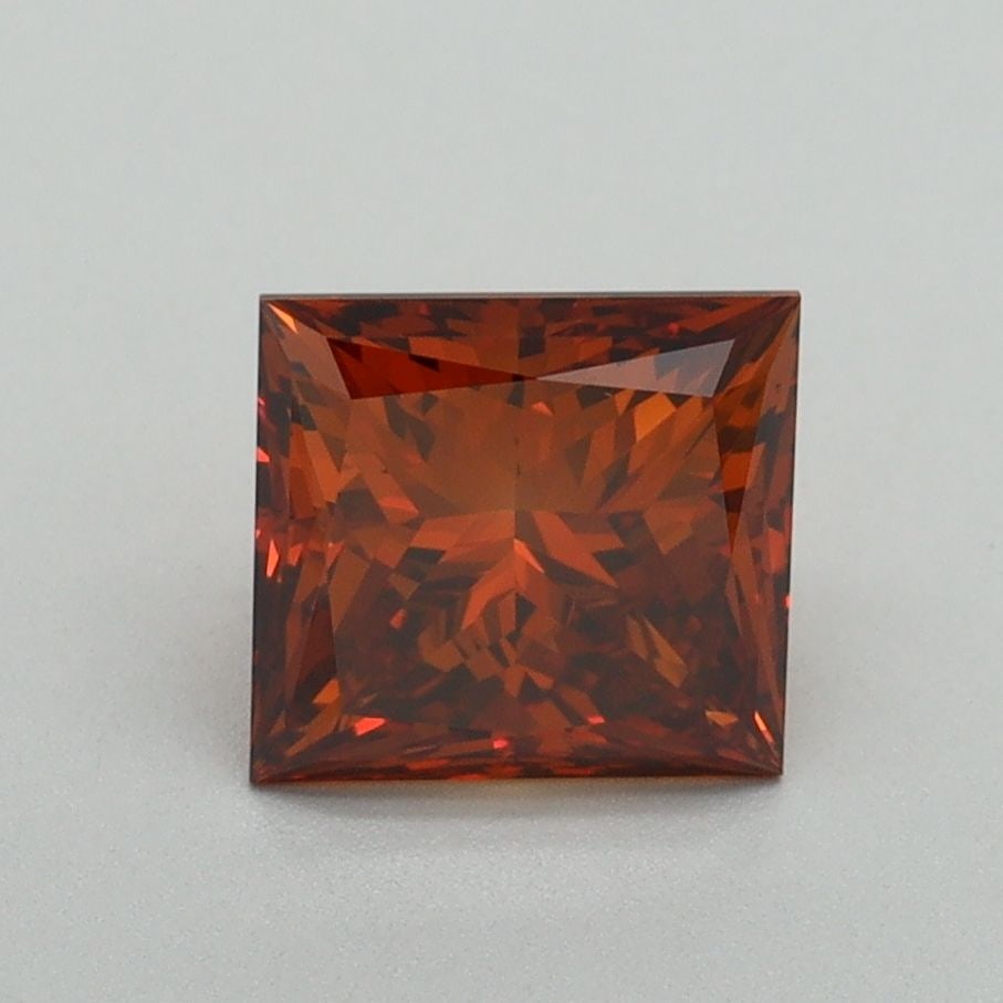 Loose Diamond - PRINCESS 1.53ct Fancy Deep Orange VS1: Loose Diamond - PRINCESS 1.53ct Fancy Deep Orange VS1 Source: This is a real non-mined Diamond that has been grown in a lab Shape: PRINCESS Carats: 1.53 Color: Fancy Deep Orange Certification: IGI Vid