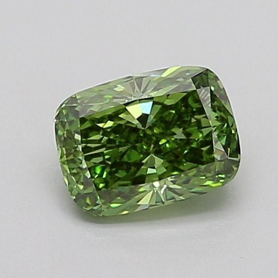 Loose Diamond - CUSHION MODIFIED 1.11ct Fancy Vivid Green VS1: Loose Diamond - CUSHION MODIFIED 1.11ct Fancy Vivid Green VS1 Source: This is a real non-mined Diamond that has been grown in a lab Shape: CUSHION MODIFIED Carats: 1.11 Color: Fancy Vivid Green Certif