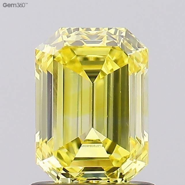 Loose Diamond - EMERALD 1.01ct Fancy Intense Yellow VVS2: Loose Diamond - EMERALD 1.01ct Fancy Intense Yellow VVS2 Source: This is a real non-mined Diamond that has been grown in a lab Shape: EMERALD Carats: 1.01 Color: Fancy Intense Yellow Certification: IG