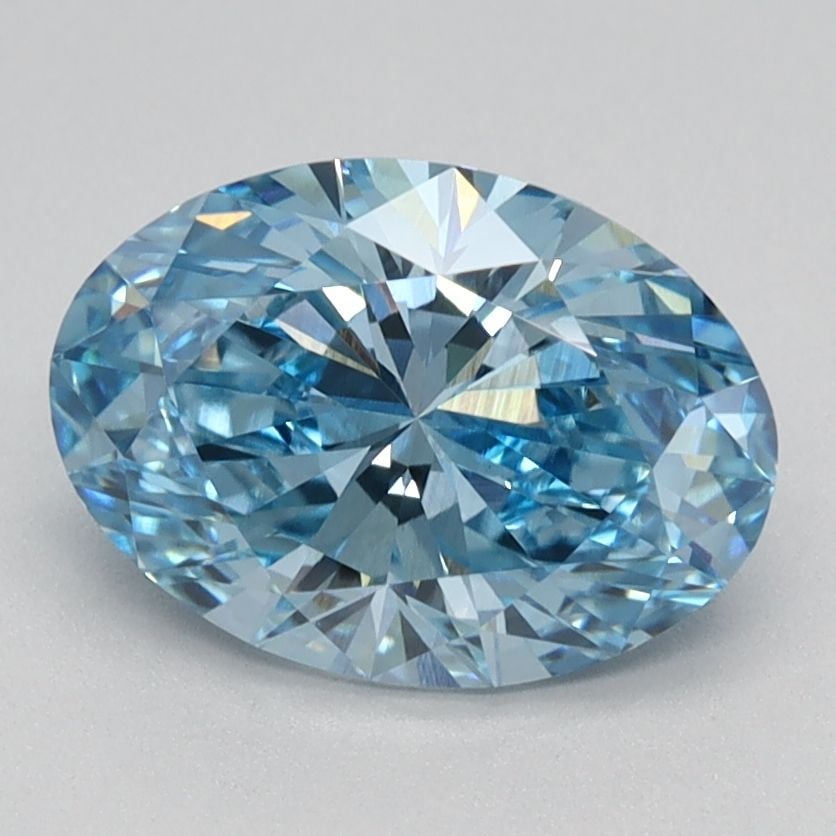 Loose Diamond - OVAL 1.43ct Fancy Vivid Blue VS1: Loose Diamond - OVAL 1.43ct Fancy Vivid Blue VS1 Source: This is a real non-mined Diamond that has been grown in a lab Shape: OVAL Carats: 1.43 Color: Fancy Vivid Blue Certification: IGI Video: