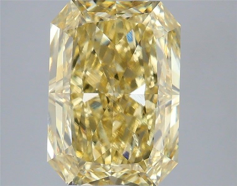 Loose Diamond - RADIANT 4.04ct Fancy Intense Yellow VVS2: Loose Diamond - RADIANT 4.04ct Fancy Intense Yellow VVS2 Source: This is a real non-mined Diamond that has been grown in a lab Shape: RADIANT Carats: 4.04 Color: Fancy Intense Yellow Certification: IG