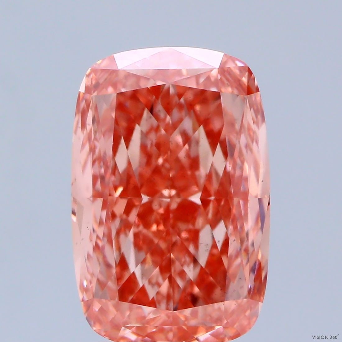 Loose Diamond - CUSHION MODIFIED 4.05ct Fancy Vivid Pink VS2: Loose Diamond - CUSHION MODIFIED 4.05ct Fancy Vivid Pink VS2 Source: This is a real non-mined Diamond that has been grown in a lab Shape: CUSHION MODIFIED Carats: 4.05 Color: Fancy Vivid Pink Certific