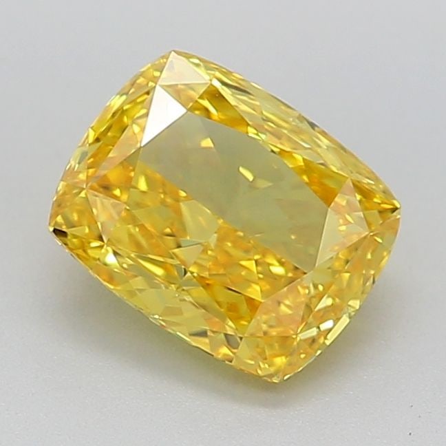 Loose Diamond - CUSHION MODIFIED 1.04ct Fancy Vivid Yellow VVS1: Loose Diamond - CUSHION MODIFIED 1.04ct Fancy Vivid Yellow VVS1 Source: This is a real non-mined Diamond that has been grown in a lab Shape: CUSHION MODIFIED Carats: 1.04 Color: Fancy Vivid Yellow Cer