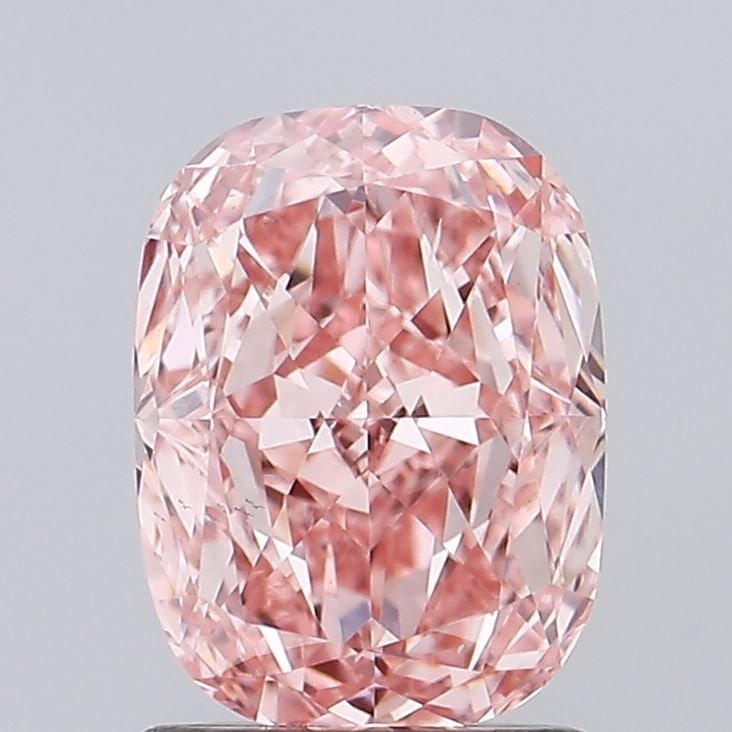 Loose Diamond - CUSHION BRILLIANT 1.34ct Fancy Vivid Pink VS2: Loose Diamond - CUSHION BRILLIANT 1.34ct Fancy Vivid Pink VS2 Source: This is a real non-mined Diamond that has been grown in a lab Shape: CUSHION BRILLIANT Carats: 1.34 Color: Fancy Vivid Pink Certif
