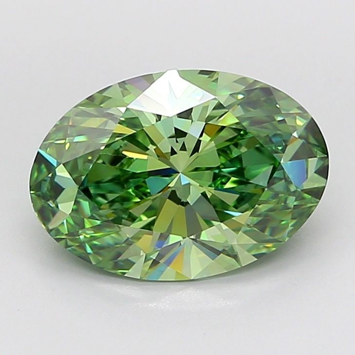 Loose Diamond - OVAL 3.71ct Fancy Vivid Green VVS1: Loose Diamond - OVAL 3.71ct Fancy Vivid Green VVS1 Source: This is a real non-mined Diamond that has been grown in a lab Shape: OVAL Carats: 3.71 Color: Fancy Vivid Green Certification: IGI Video: