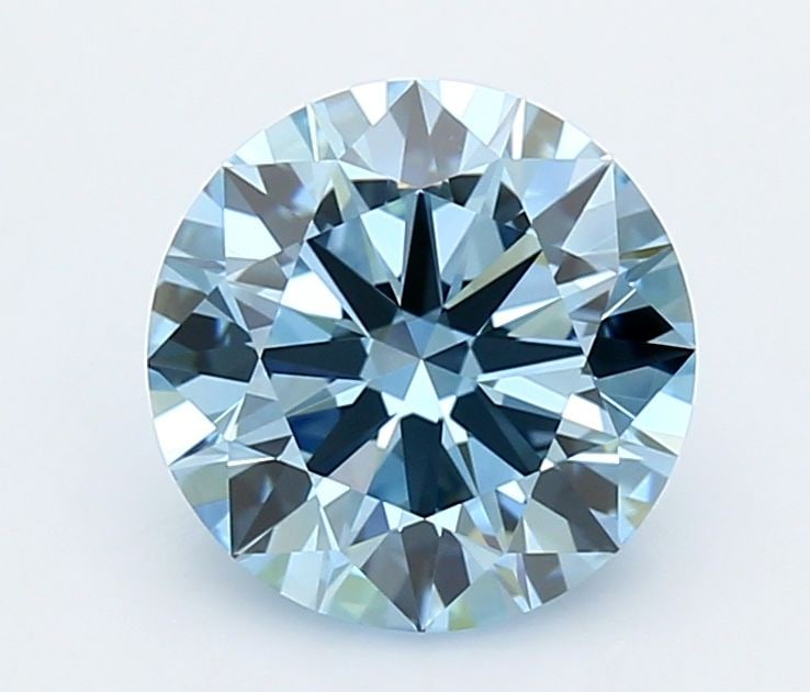 Ideal Loose Diamond - ROUND 2.5ct Fancy Vivid Blue VVS2: Ideal Loose Diamond - ROUND 2.5ct Fancy Vivid Blue VVS2 Source: This is a real non-mined Diamond that has been grown in a lab Shape: ROUND Carats: 2.5 Color: Fancy Vivid Blue Certification: IGI Video: