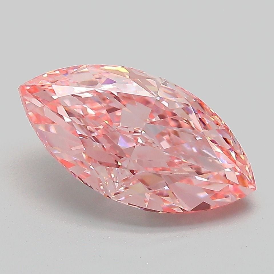 Loose Diamond - MARQUISE 2.58ct Fancy Vivid Pink VS1: Loose Diamond - MARQUISE 2.58ct Fancy Vivid Pink VS1 Source: This is a real non-mined Diamond that has been grown in a lab Shape: MARQUISE Carats: 2.58 Color: Fancy Vivid Pink Certification: IGI Video