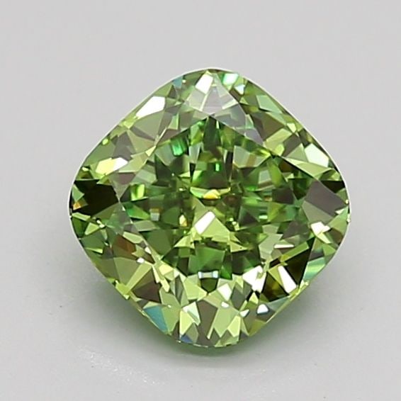 Loose Diamond - CUSHION MODIFIED 1.08ct Fancy Vivid Green VVS2: Loose Diamond - CUSHION MODIFIED 1.08ct Fancy Vivid Green VVS2 Source: This is a real non-mined Diamond that has been grown in a lab Shape: CUSHION MODIFIED Carats: 1.08 Color: Fancy Vivid Green Certi