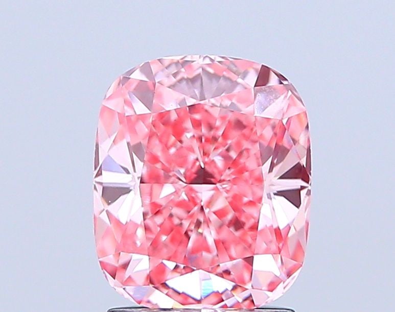 Loose Diamond - CUSHION BRILLIANT 1.98ct Fancy Vivid Pink VVS2: Loose Diamond - CUSHION BRILLIANT 1.98ct Fancy Vivid Pink VVS2 Source: This is a real non-mined Diamond that has been grown in a lab Shape: CUSHION BRILLIANT Carats: 1.98 Color: Fancy Vivid Pink Certi