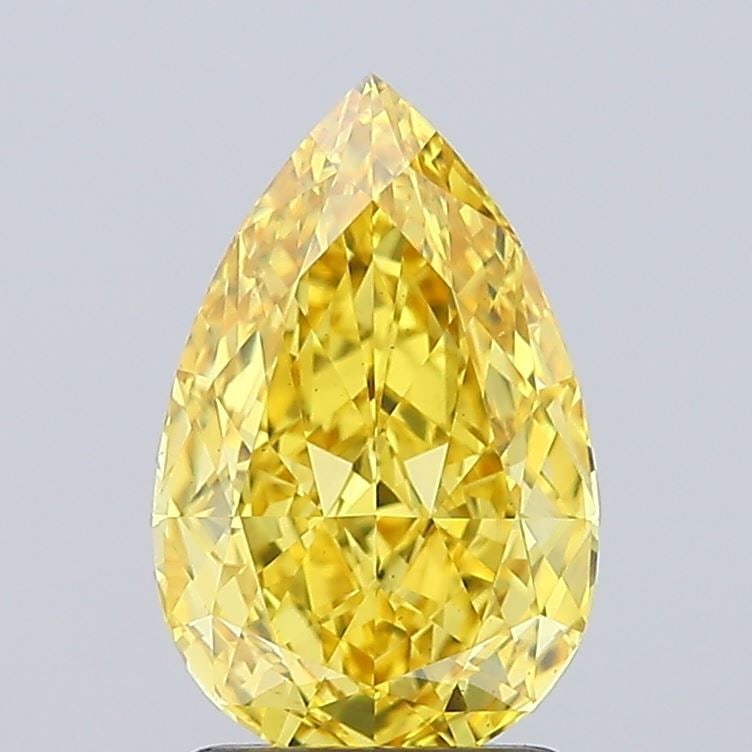 Loose Diamond - PEAR 1.96ct Fancy Vivid Yellow VS1: Loose Diamond - PEAR 1.96ct Fancy Vivid Yellow VS1 Source: This is a real non-mined Diamond that has been grown in a lab Shape: PEAR Carats: 1.96 Color: Fancy Vivid Yellow Certification: IGI Video:
