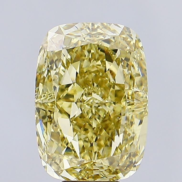 Loose Diamond - CUSHION MODIFIED 9.63ct Fancy Intense Yellow VS1: Loose Diamond - CUSHION MODIFIED 9.63ct Fancy Intense Yellow VS1 Source: This is a real non-mined Diamond that has been grown in a lab Shape: CUSHION MODIFIED Carats: 9.63 Color: Fancy Intense Yellow
