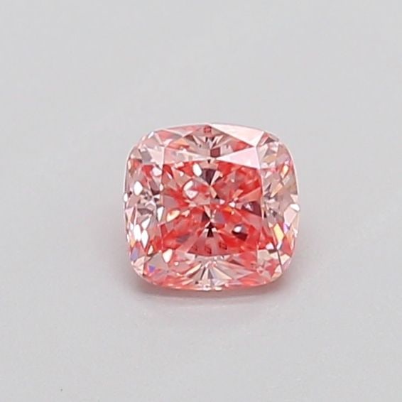 Loose Diamond - CUSHION BRILLIANT 0.3ct Fancy Light Orangey Pink SI2: Loose Diamond - CUSHION BRILLIANT 0.3ct Fancy Light Orangey Pink SI2 Source: This is a real non-mined Diamond that has been grown in a lab Shape: CUSHION BRILLIANT Carats: 0.3 Color: Fancy Light Orang