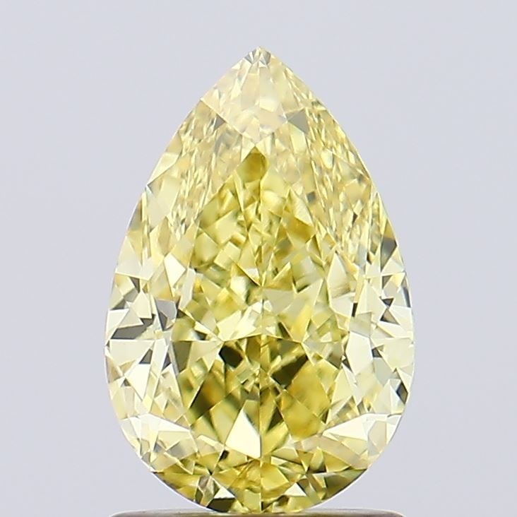 Loose Diamond - PEAR 1.55ct Fancy Vivid Yellow VVS2: Loose Diamond - PEAR 1.55ct Fancy Vivid Yellow VVS2 Source: This is a real non-mined Diamond that has been grown in a lab Shape: PEAR Carats: 1.55 Color: Fancy Vivid Yellow Certification: IGI Video: