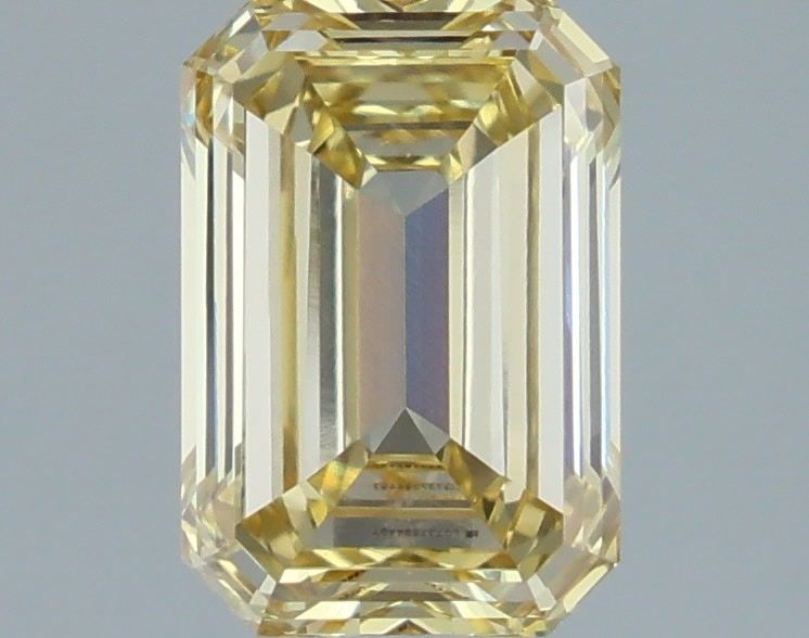 Loose Diamond - EMERALD 1.4ct Fancy Yellow VVS2: Loose Diamond - EMERALD 1.4ct Fancy Yellow VVS2 Source: This is a real non-mined Diamond that has been grown in a lab Shape: EMERALD Carats: 1.4 Color: Fancy Yellow Certification: IGI Video: