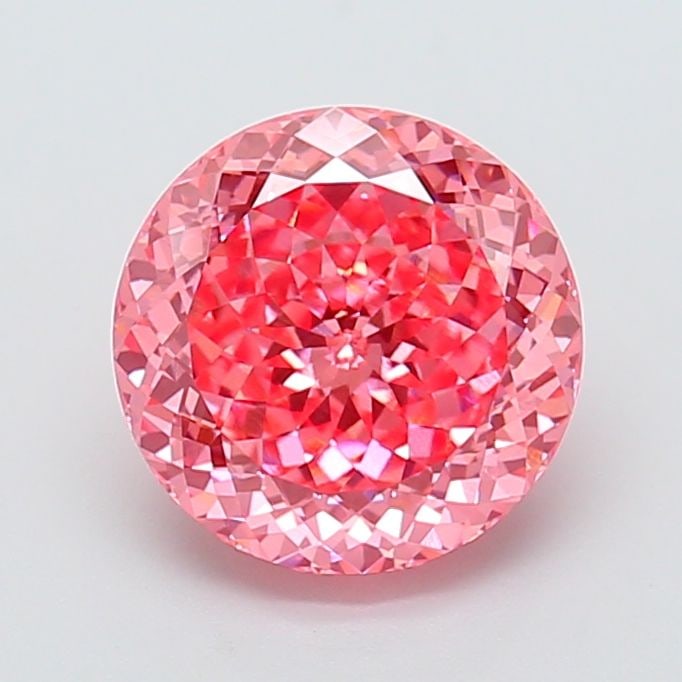 Loose Diamond - ROUND 3.07ct Fancy Vivid Pink VS1: Loose Diamond - ROUND 3.07ct Fancy Vivid Pink VS1 Source: This is a real non-mined Diamond that has been grown in a lab Shape: ROUND Carats: 3.07 Color: Fancy Vivid Pink Certification: IGI Video: