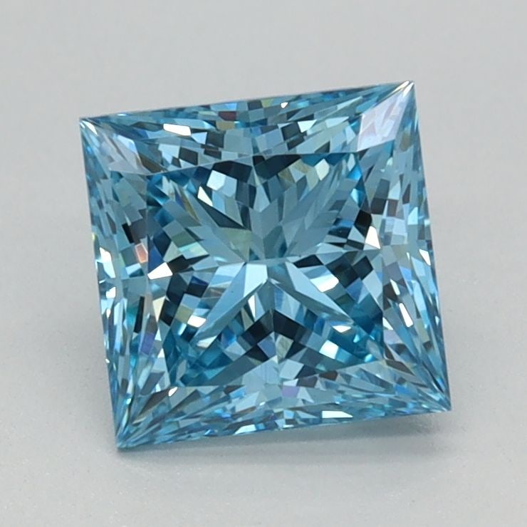 Loose Diamond - PRINCESS 1.07ct Fancy Vivid Blue VS1: Loose Diamond - PRINCESS 1.07ct Fancy Vivid Blue VS1 Source: This is a real non-mined Diamond that has been grown in a lab Shape: PRINCESS Carats: 1.07 Color: Fancy Vivid Blue Certification: IGI Video