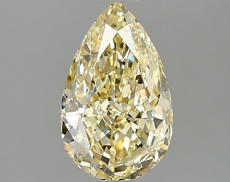 Loose Diamond - PEAR 1.59ct Fancy Intense Yellow VVS2: Loose Diamond - PEAR 1.59ct Fancy Intense Yellow VVS2 Source: This is a real non-mined Diamond that has been grown in a lab Shape: PEAR Carats: 1.59 Color: Fancy Intense Yellow Certification: IGI Vide