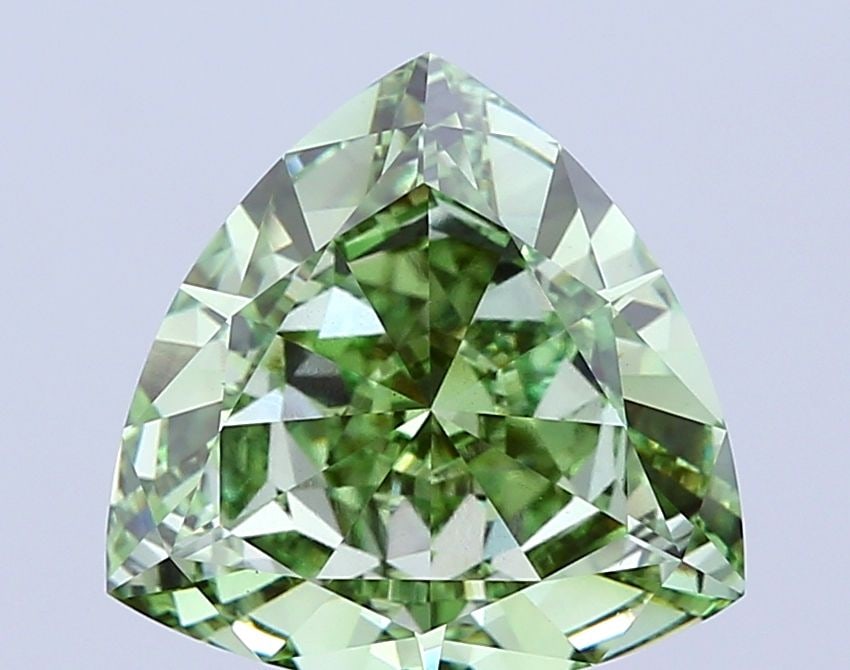 Loose Diamond - TRIANGULAR 5.07ct Fancy Vivid Green VS1: Loose Diamond - TRIANGULAR 5.07ct Fancy Vivid Green VS1 Source: This is a real non-mined Diamond that has been grown in a lab Shape: TRIANGULAR Carats: 5.07 Color: Fancy Vivid Green Certification: IGI