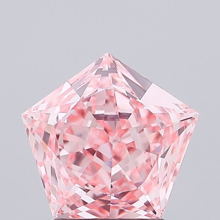 Loose Diamond - PENTAGONAL 2.0ct Fancy Vivid Pink VS1: Loose Diamond - PENTAGONAL 2.0ct Fancy Vivid Pink VS1 Source: This is a real non-mined Diamond that has been grown in a lab Shape: PENTAGONAL Carats: 2.0 Color: Fancy Vivid Pink Certification: IGI Vid