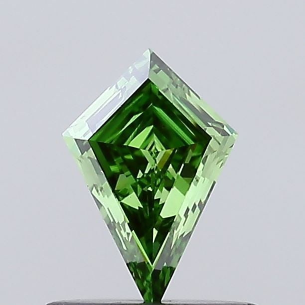 Loose Diamond - KITE 0.46ct Fancy Vivid Green VS1: Loose Diamond - KITE 0.46ct Fancy Vivid Green VS1 Source: This is a real non-mined Diamond that has been grown in a lab Shape: KITE Carats: 0.46 Color: Fancy Vivid Green Certification: IGI Video: