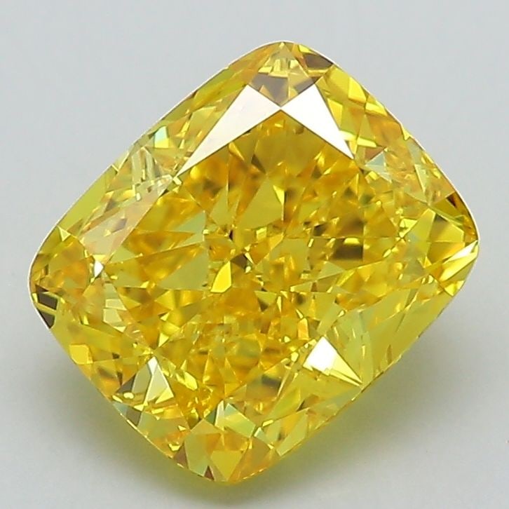 Loose Diamond - CUSHION MODIFIED 2.37ct Fancy Vivid Yellow VS1: Loose Diamond - CUSHION MODIFIED 2.37ct Fancy Vivid Yellow VS1 Source: This is a real non-mined Diamond that has been grown in a lab Shape: CUSHION MODIFIED Carats: 2.37 Color: Fancy Vivid Yellow Cert