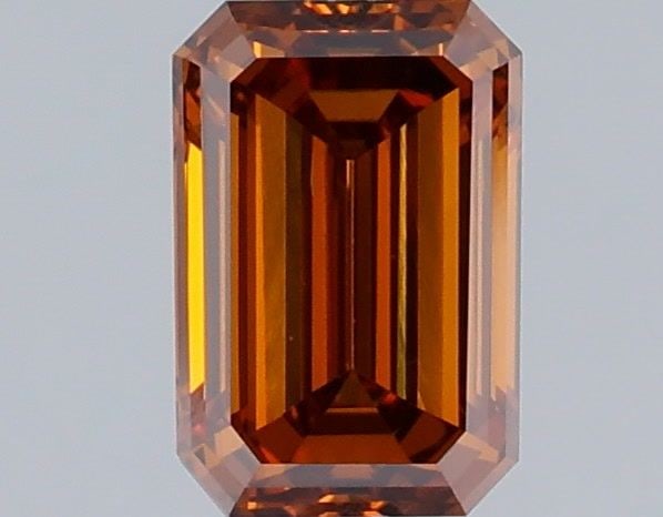 Loose Diamond - EMERALD 1.02ct Fancy Orangey Brown VVS2: Loose Diamond - EMERALD 1.02ct Fancy Orangey Brown VVS2 Source: This is a real non-mined Diamond that has been grown in a lab Shape: EMERALD Carats: 1.02 Color: Fancy Orangey Brown Certification: IGI