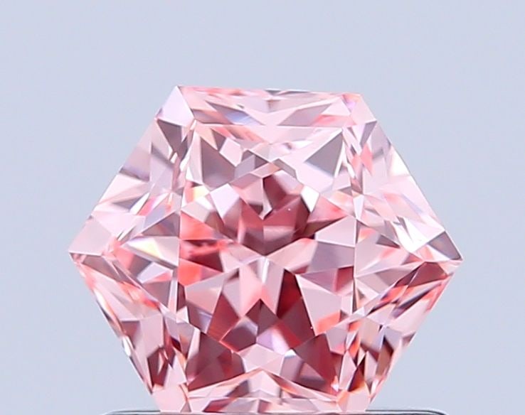 Loose Diamond - HEXAGONAL 1.02ct Fancy Intense Pink VS1: Loose Diamond - HEXAGONAL 1.02ct Fancy Intense Pink VS1 Source: This is a real non-mined Diamond that has been grown in a lab Shape: HEXAGONAL Carats: 1.02 Color: Fancy Intense Pink Certification: IGI