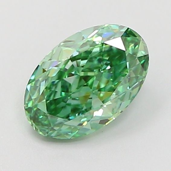 Loose Diamond - OVAL 0.96ct Fancy Vivid Green VVS2: Loose Diamond - OVAL 0.96ct Fancy Vivid Green VVS2 Source: This is a real non-mined Diamond that has been grown in a lab Shape: OVAL Carats: 0.96 Color: Fancy Vivid Green Certification: IGI Video: