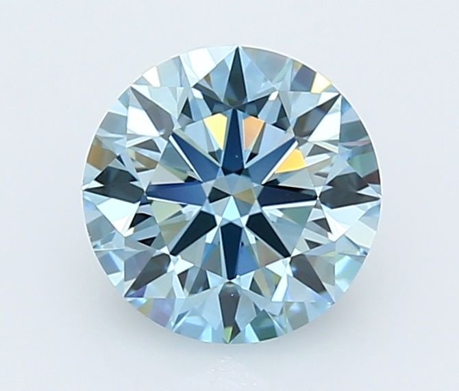 Ideal Loose Diamond - ROUND 2.03ct Fancy Vivid Blue VVS1: Ideal Loose Diamond - ROUND 2.03ct Fancy Vivid Blue VVS1 Source: This is a real non-mined Diamond that has been grown in a lab Shape: ROUND Carats: 2.03 Color: Fancy Vivid Blue Certification: IGI Vide