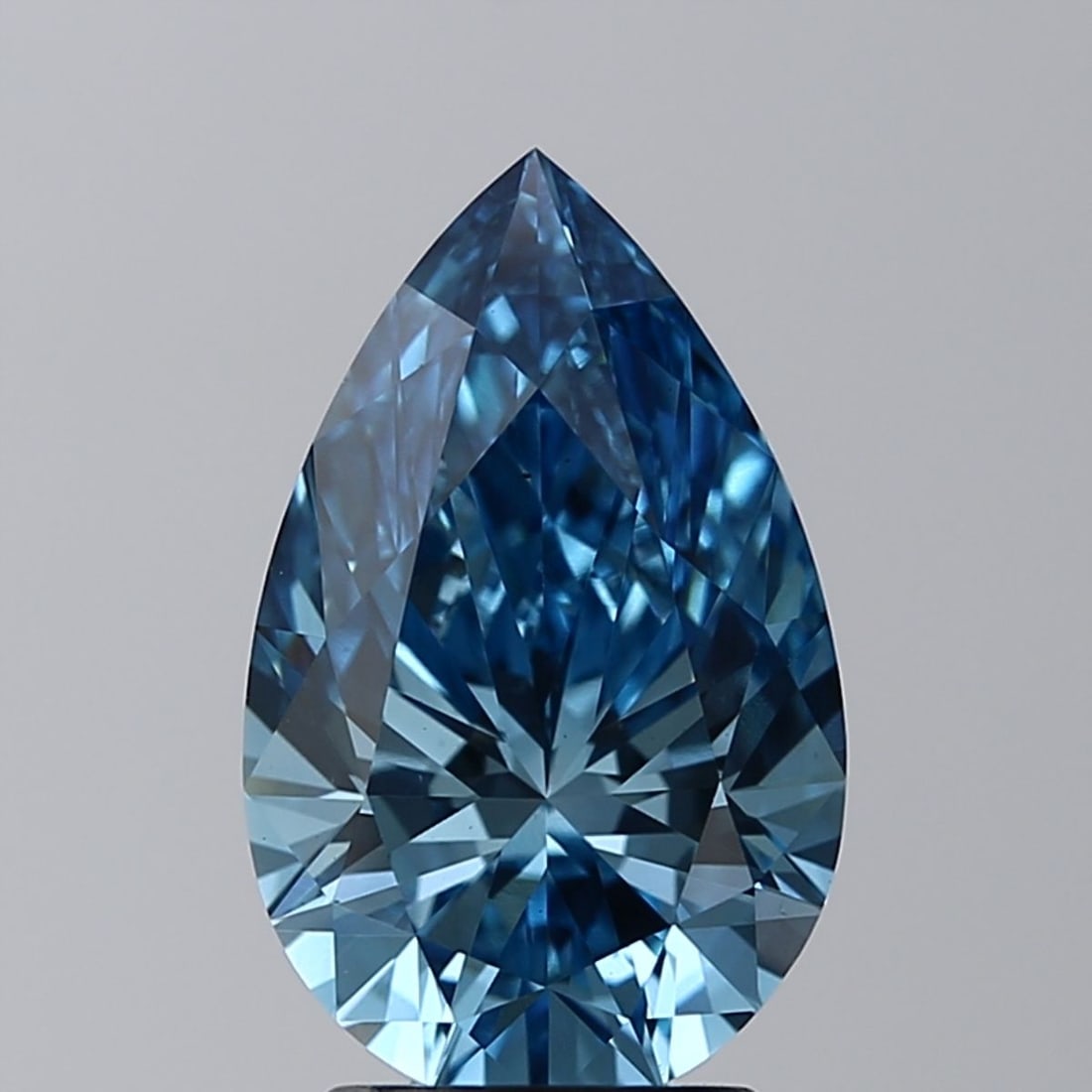 Loose Diamond - PEAR 2.56ct Fancy Vivid Blue VS1: Loose Diamond - PEAR 2.56ct Fancy Vivid Blue VS1 Source: This is a real non-mined Diamond that has been grown in a lab Shape: PEAR Carats: 2.56 Color: Fancy Vivid Blue Certification: IGI Video:
