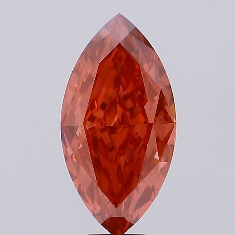 Loose Diamond - MARQUISE 9.09ct Fancy Vivid Red VS1: Loose Diamond - MARQUISE 9.09ct Fancy Vivid Red VS1 Source: This is a real non-mined Diamond that has been grown in a lab Shape: MARQUISE Carats: 9.09 Color: Fancy Vivid Red Certification: IGI Video: