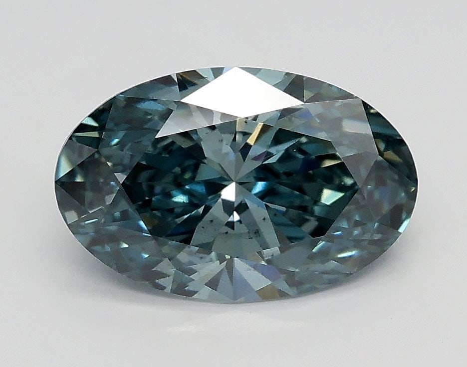 Loose Diamond - OVAL 1.56ct Fancy Vivid Blue Green SI1: Loose Diamond - OVAL 1.56ct Fancy Vivid Blue Green SI1 Source: This is a real non-mined Diamond that has been grown in a lab Shape: OVAL Carats: 1.56 Color: Fancy Vivid Blue Green Certification: IGI V