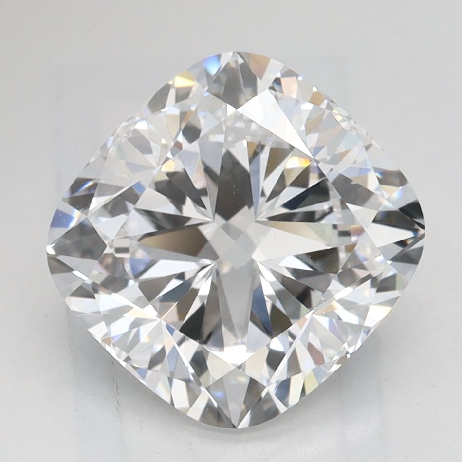 Loose Diamond - CUSHION MODIFIED 2.52ct D VVS2: Loose Diamond - CUSHION MODIFIED 2.52ct D VVS2 Source: This is a real non-mined Diamond that has been grown in a lab Shape: CUSHION MODIFIED Carats: 2.52 Color: D Clarity: VVS2 Certification: IGI