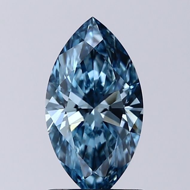 Loose Diamond - MARQUISE 1.05ct Fancy Intense Blue VVS2: Loose Diamond - MARQUISE 1.05ct Fancy Intense Blue VVS2 Source: This is a real non-mined Diamond that has been grown in a lab Shape: MARQUISE Carats: 1.05 Color: Fancy Intense Blue Certification: IGI