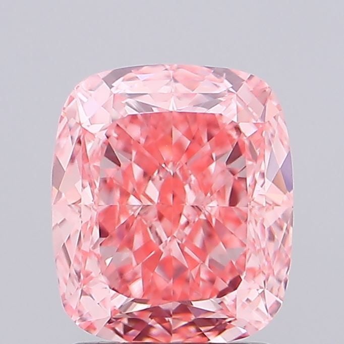 Loose Diamond - CUSHION MODIFIED 2.07ct Fancy Vivid Pink VVS2: Loose Diamond - CUSHION MODIFIED 2.07ct Fancy Vivid Pink VVS2 Source: This is a real non-mined Diamond that has been grown in a lab Shape: CUSHION MODIFIED Carats: 2.07 Color: Fancy Vivid Pink Certifi
