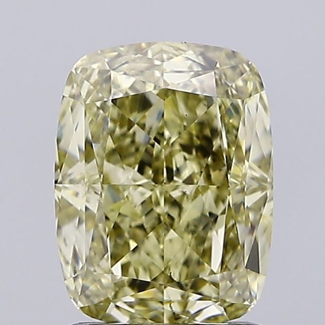 Loose Diamond - CUSHION MODIFIED 1.66ct Fancy Gray Yellow VS2: Loose Diamond - CUSHION MODIFIED 1.66ct Fancy Gray Yellow VS2 Source: This is a real non-mined Diamond that has been grown in a lab Shape: CUSHION MODIFIED Carats: 1.66 Color: Fancy Gray Yellow Certif