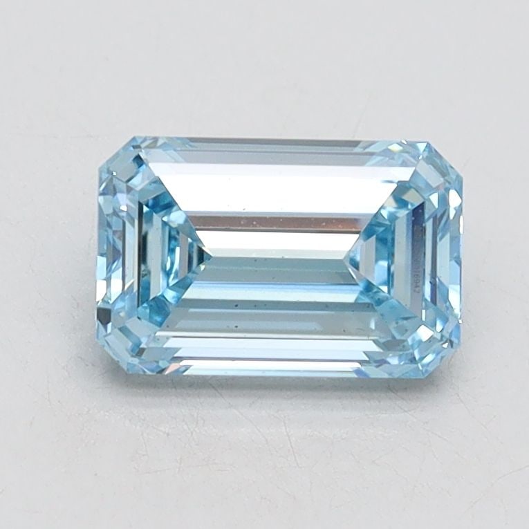 Loose Diamond - EMERALD 1.04ct Fancy Intense Blue VS1: Loose Diamond - EMERALD 1.04ct Fancy Intense Blue VS1 Source: This is a real non-mined Diamond that has been grown in a lab Shape: EMERALD Carats: 1.04 Color: Fancy Intense Blue Certification: IGI Vid
