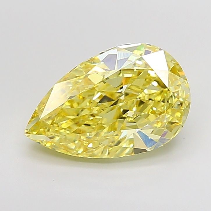 Loose Diamond - PEAR 5.02ct Fancy Intense Yellow VVS2: Loose Diamond - PEAR 5.02ct Fancy Intense Yellow VVS2 Source: This is a real non-mined Diamond that has been grown in a lab Shape: PEAR Carats: 5.02 Color: Fancy Intense Yellow Certification: IGI Vide