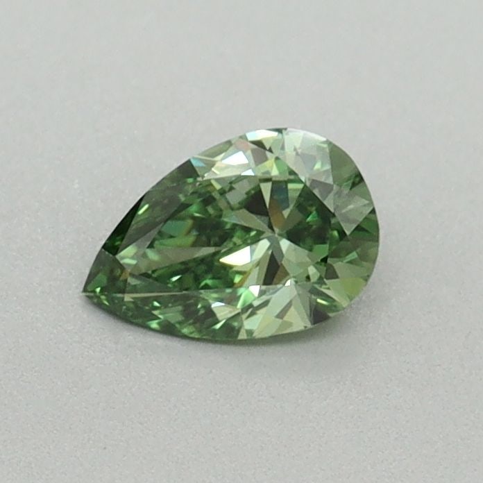 Loose Diamond - PEAR 0.34ct Fancy Vivid Green VVS2: Loose Diamond - PEAR 0.34ct Fancy Vivid Green VVS2 Source: This is a real non-mined Diamond that has been grown in a lab Shape: PEAR Carats: 0.34 Color: Fancy Vivid Green Certification: IGI Video: