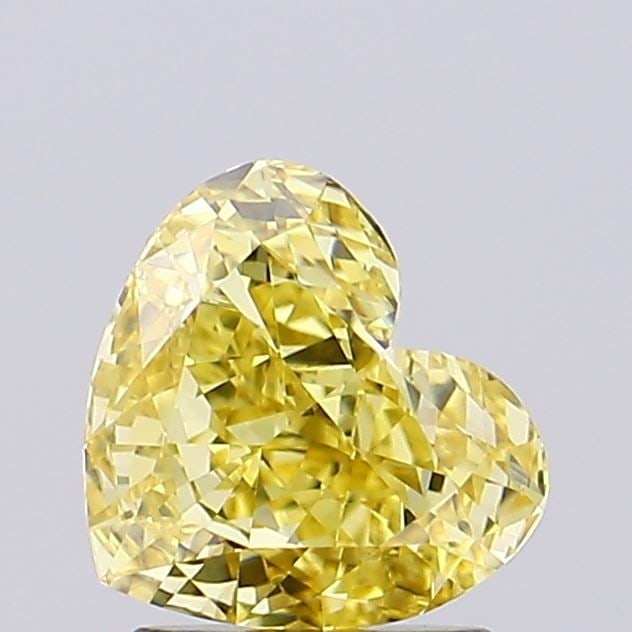 Loose Diamond - HEART 1.3ct Fancy Intense Yellow VS1: Loose Diamond - HEART 1.3ct Fancy Intense Yellow VS1 Source: This is a real non-mined Diamond that has been grown in a lab Shape: HEART Carats: 1.3 Color: Fancy Intense Yellow Certification: NONE Vide