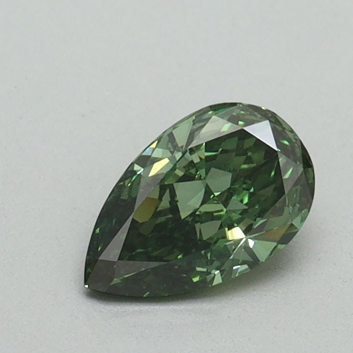 Loose Diamond - PEAR 0.53ct Fancy Vivid Green VS1: Loose Diamond - PEAR 0.53ct Fancy Vivid Green VS1 Source: This is a real non-mined Diamond that has been grown in a lab Shape: PEAR Carats: 0.53 Color: Fancy Vivid Green Certification: IGI Video: