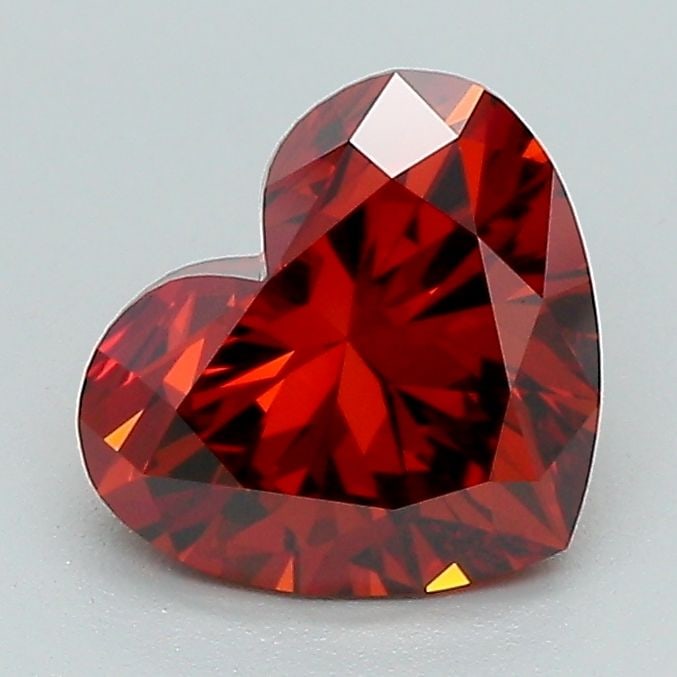 Loose Diamond - HEART 1.52ct Fancy Deep Orange VVS2: Loose Diamond - HEART 1.52ct Fancy Deep Orange VVS2 Source: This is a real non-mined Diamond that has been grown in a lab Shape: HEART Carats: 1.52 Color: Fancy Deep Orange Certification: IGI Video: