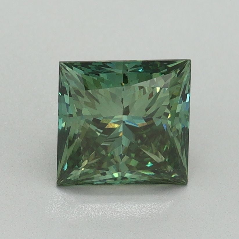 Loose Diamond - PRINCESS 1.3ct Fancy Vivid Green VS1: Loose Diamond - PRINCESS 1.3ct Fancy Vivid Green VS1 Source: This is a real non-mined Diamond that has been grown in a lab Shape: PRINCESS Carats: 1.3 Color: Fancy Vivid Green Certification: IGI Video