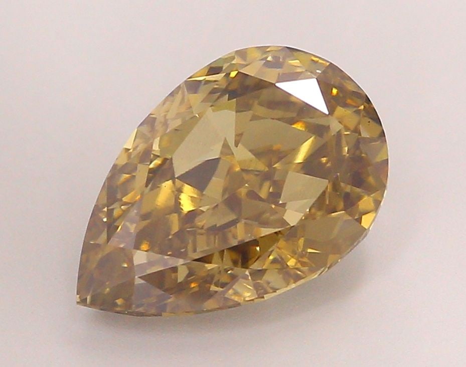 Loose Diamond - PEAR 5.6ct Fancy Gray Yellow VS1: Loose Diamond - PEAR 5.6ct Fancy Gray Yellow VS1 Source: This is a real non-mined Diamond that has been grown in a lab Shape: PEAR Carats: 5.6 Color: Fancy Gray Yellow Certification: IGI Video: