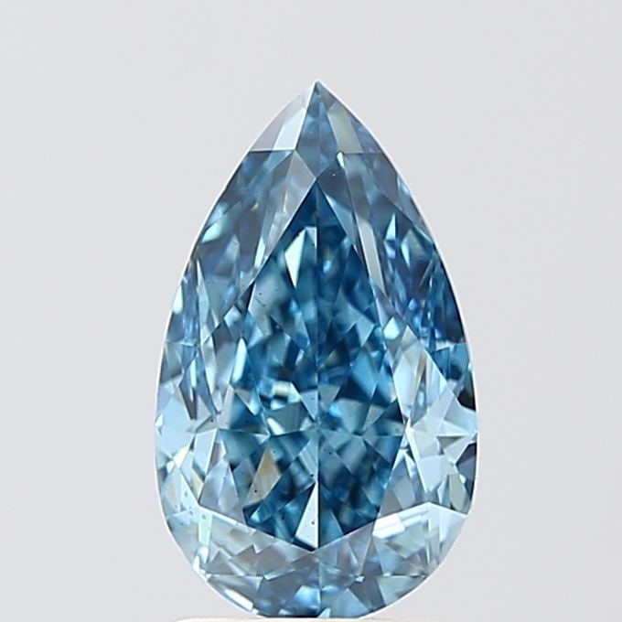 Loose Diamond - PEAR 2.01ct Fancy Vivid Blue VS2: Loose Diamond - PEAR 2.01ct Fancy Vivid Blue VS2 Source: This is a real non-mined Diamond that has been grown in a lab Shape: PEAR Carats: 2.01 Color: Fancy Vivid Blue Certification: IGI Additional im