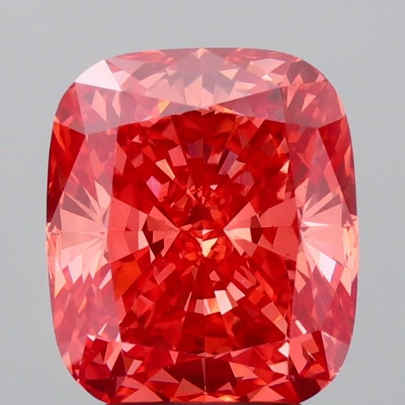 Loose Diamond - CUSHION MODIFIED 3.53ct Fancy Vivid Orange Pink VS1: Loose Diamond - CUSHION MODIFIED 3.53ct Fancy Vivid Orange Pink VS1 Source: This is a real non-mined Diamond that has been grown in a lab Shape: CUSHION MODIFIED Carats: 3.53 Color: Fancy Vivid Orange